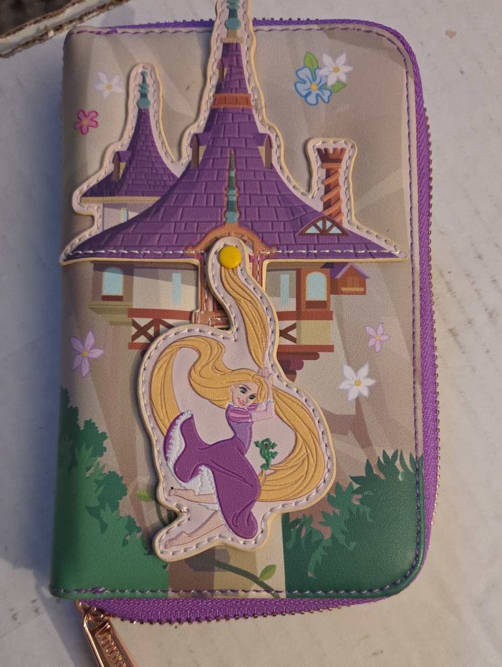 Disney Purple & Green Rapunzel Zip Wallet